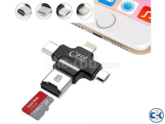 4 in 1 OTG Card Reader For All Mobile And Pc large image 0