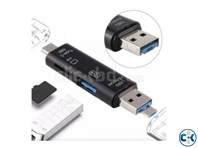 5 in 1 OTG Card Reader Support Android Type-c And USB large image 0
