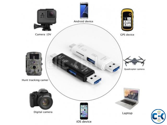 5 in 1 OTG Card Reader Support Android Type-c And USB large image 4