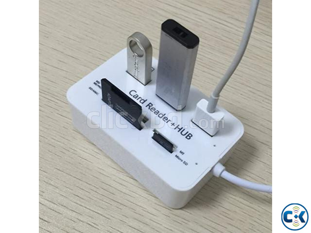 7 In 1 Card Reader With 3 USB Hub large image 1