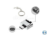 Mini Type-C OTG Card Reader With keychain Holder