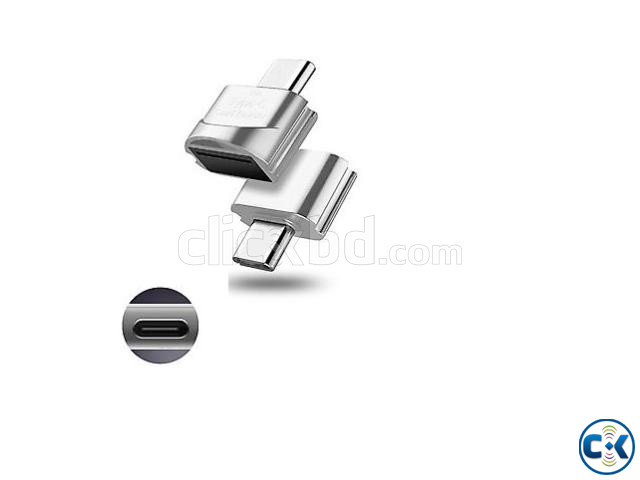 Mini Type-C OTG Card Reader With keychain Holder large image 3