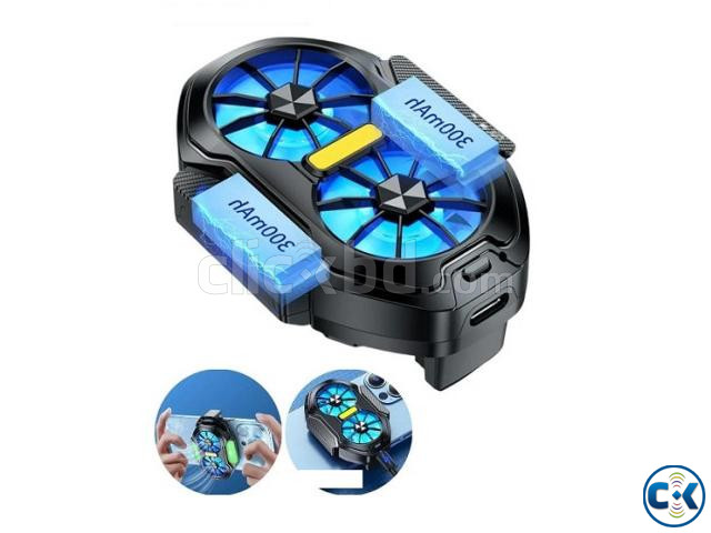 FS01 Dual Fan Dual Battery Rechargeable Mobile Phone Cooler large image 0