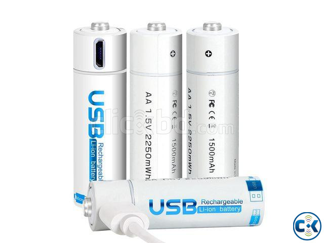AiVR AAA Rechargeable Battery USB Charger Battery 4pc large image 1