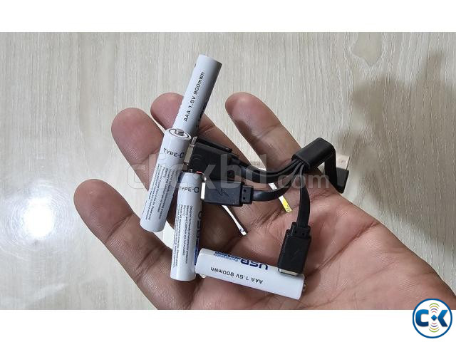 AiVR AAA Rechargeable Battery USB Charger Battery 4pc large image 2