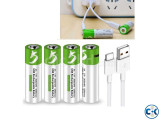 Lithium AA Batteries Rechargeable 2600mAh Battery 4Pcs