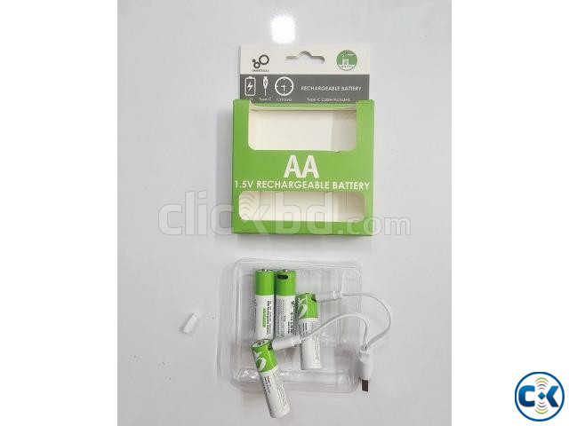 Lithium AA Batteries Rechargeable 2600mAh Battery 4Pcs large image 1