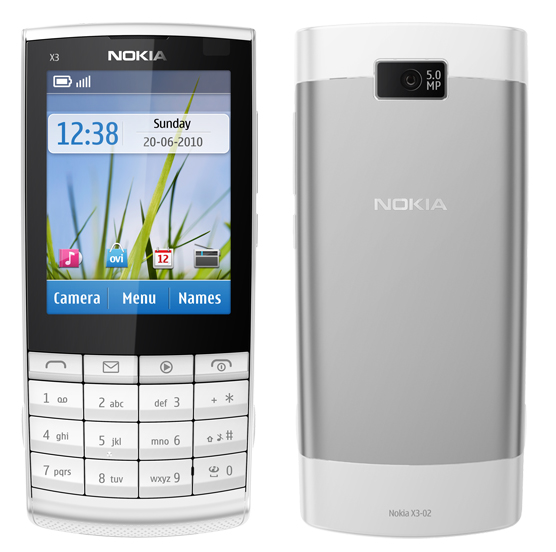 Nokia X3-02 White Colour large image 0